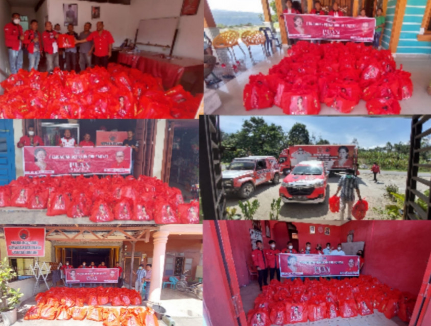 Di Sumut, Junimart Girsang Salurkan 10000 Sak Bantuan Beras Mbak Puan Maharani