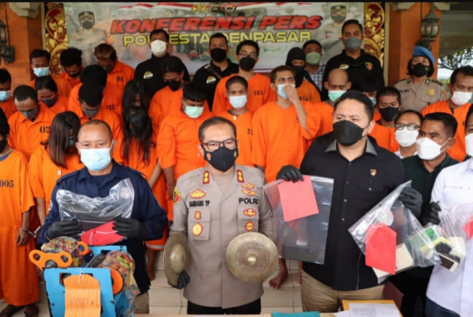 27 Pelaku Kriminal Diringkus Sat Reskrim Polresta Denpasar