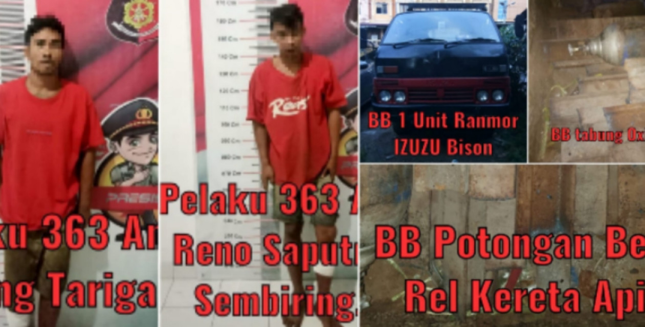 Dua Pencuri Rel Kereta Api Milik PT KAI di Tembak