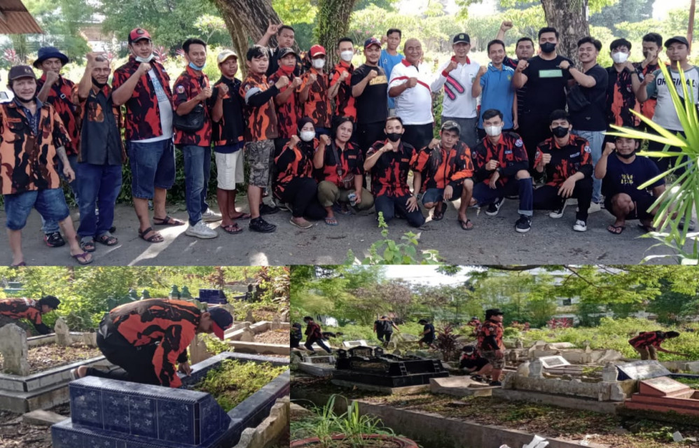 PP Ranting Gaharu Berkolaborasi dengan Kepala Lingkungan Bersihkan Pemakaman Umun