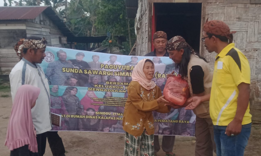 Paguyuban Sunda Sawargi Simalungun Bagikan Puluhan Paket Sembako