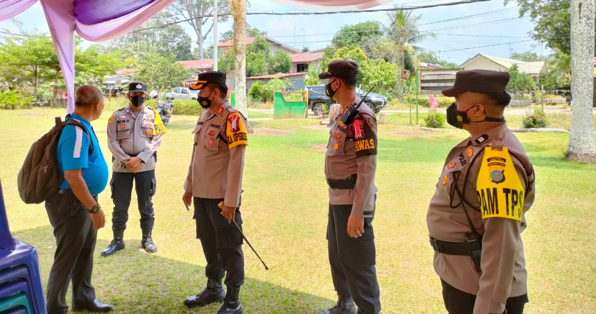 Kapolres Tebingtinggi Cek Lokasi Sejumlah TPS Pilkades