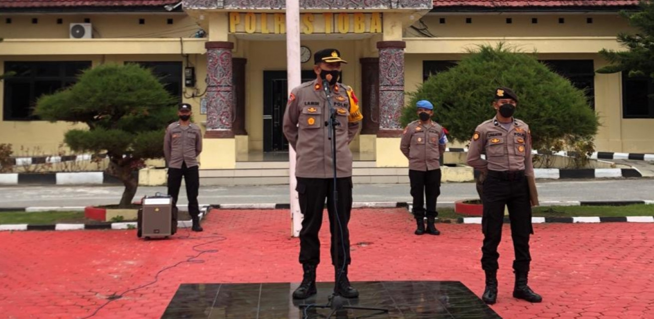 Wakapolres Toba Berikan Arahan Kepada Personil Polres, BKO Brimob dan Samapta Polda Sumut