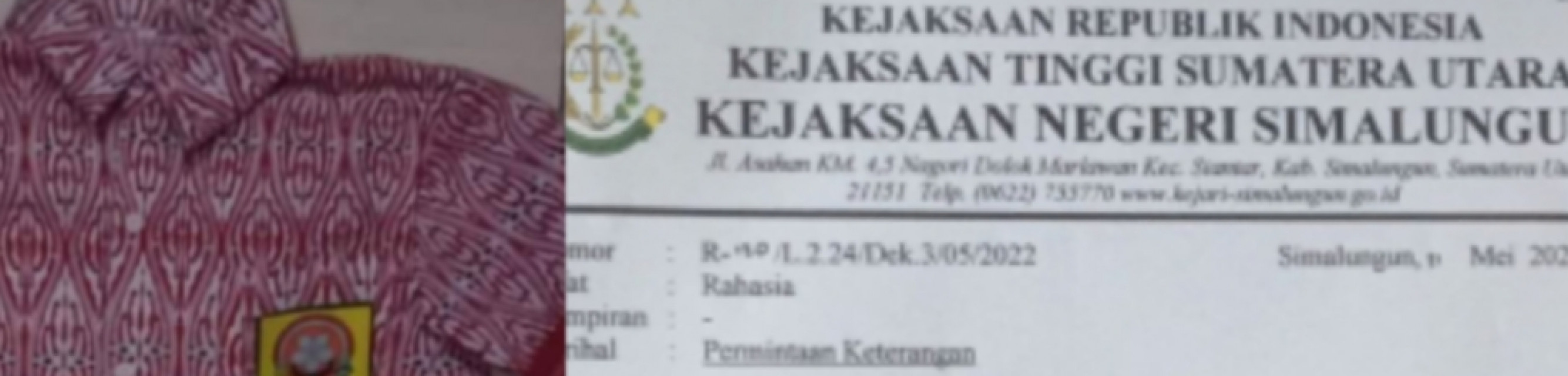 Usai Kepala Sekolah, Pemasok Kemeja Batik Diperiksa Seksi Intelijen Kejari Simalungun