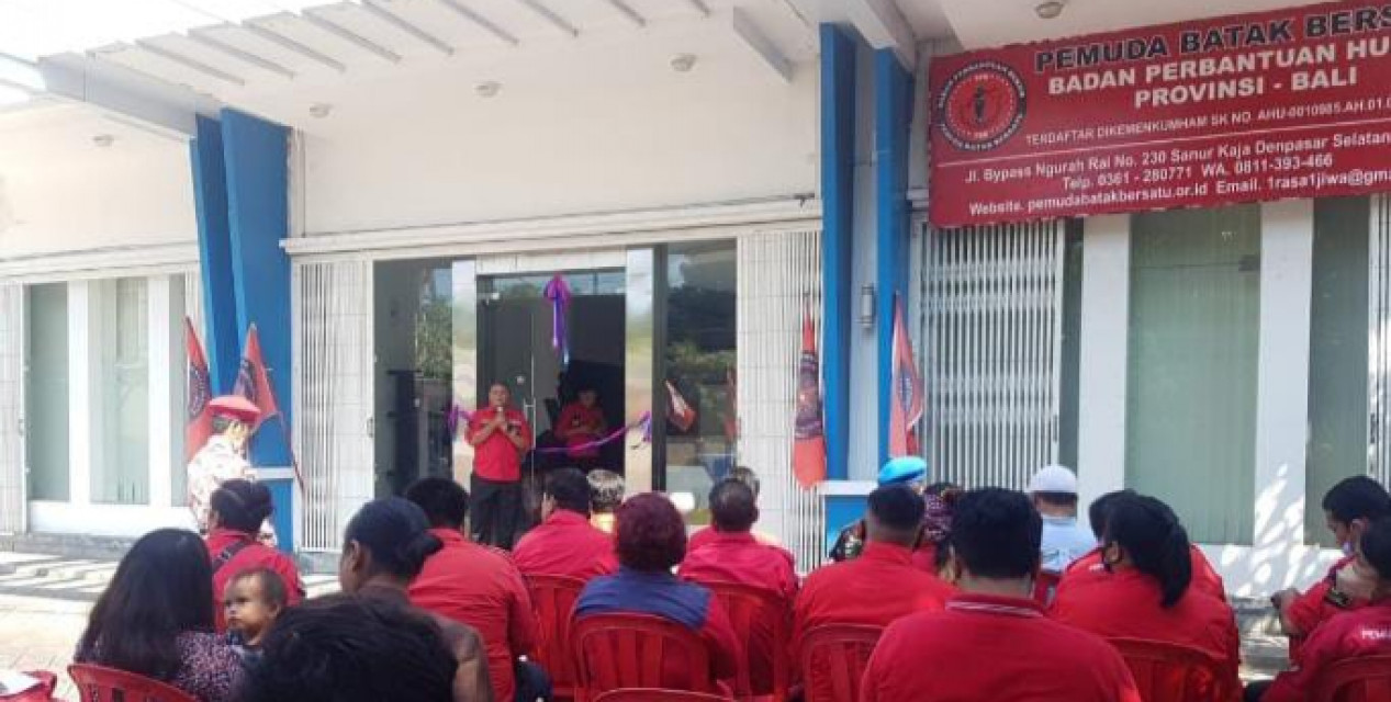 Kantor Badan Perbantuan Hukum Pemuda Batak Bersatu Provinsi Bali Diresmikan