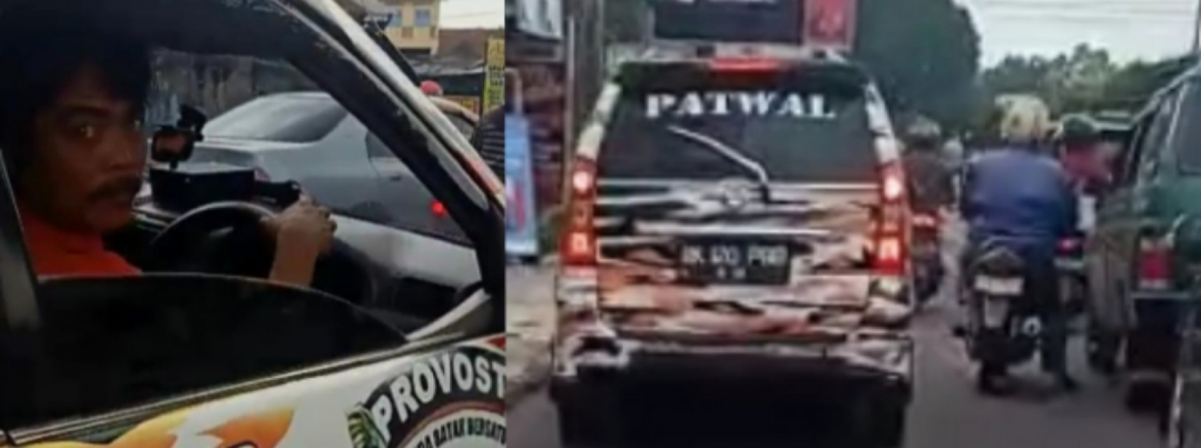 Mobil Sipil Bercat Loreng Ormas Pakai Rotator dan Sirine Terjebak Macet di Kota Siantar, \'Bos Jangan Arogan\'!!