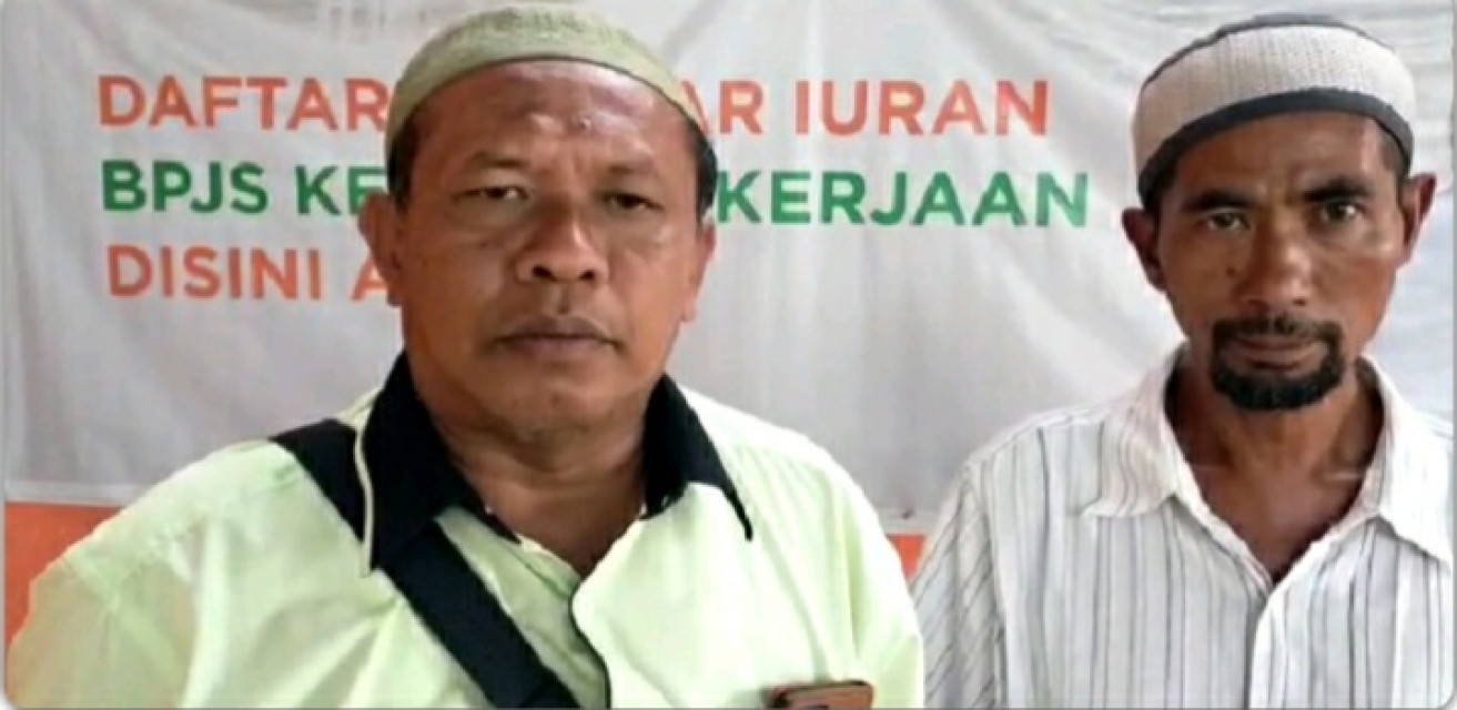 Peserta KPM Kelurahan Sinaksak Berinfag untuk Pembangunan Mesjid Al Ikhlas