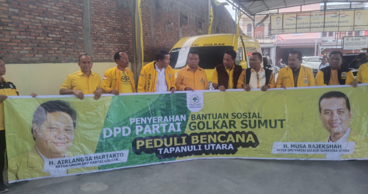 DPD Partai Golkar Sumut Beri Bantuan  ke Korban Bencana Gempa Taput