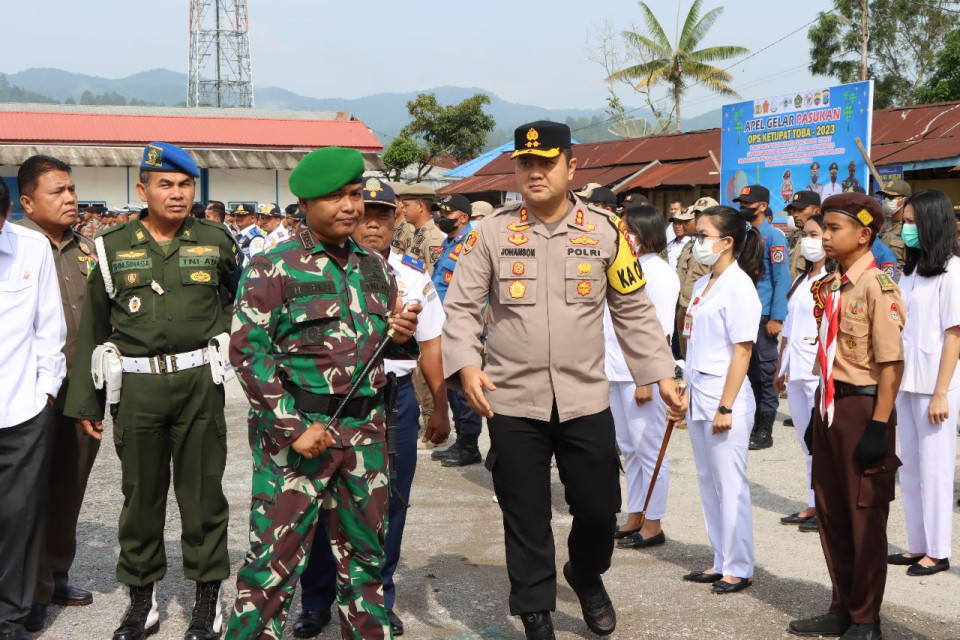 Pengamanan Mudik Idul Fitri, Polres Taput Apel Gelar Pasukan Operasi Ketupat Toba 2023