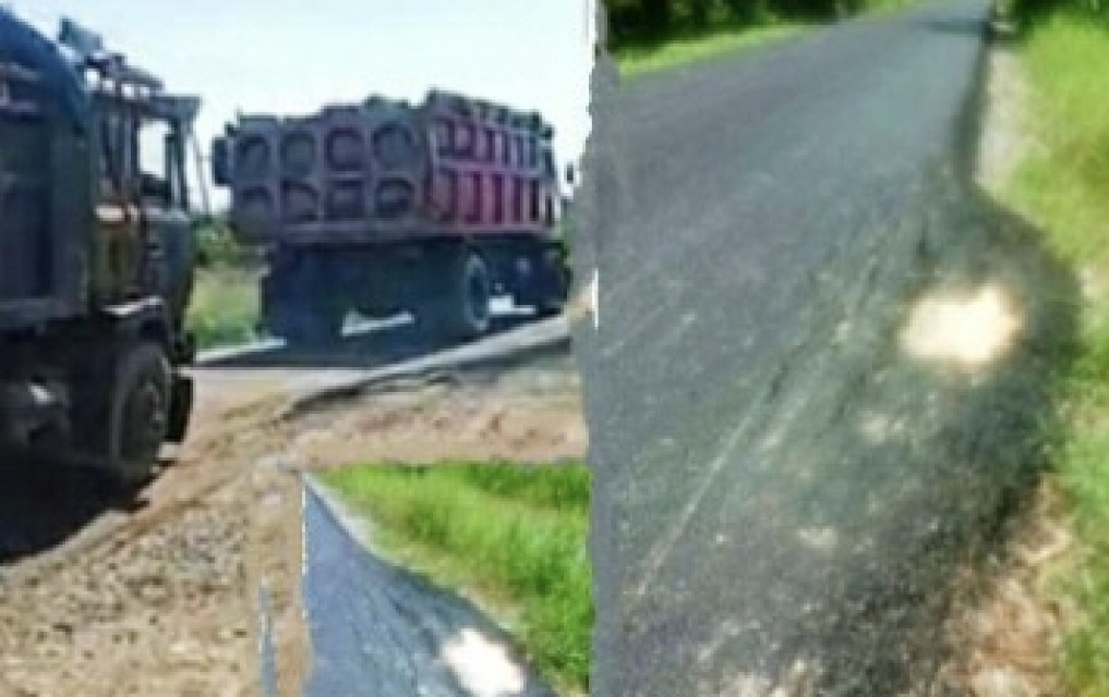 Penyebab  Jalan Provinsi Sergai Menuju Desa Senayan Hancur Terburai Karena Truck Galian Over Tonase