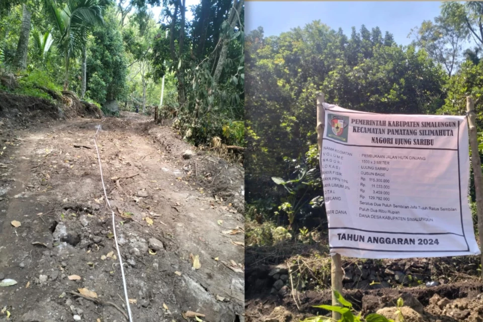 Pangulu Ujung Saribu Larang Wartawan Meliput Pembangunan Pembukaan Jalan