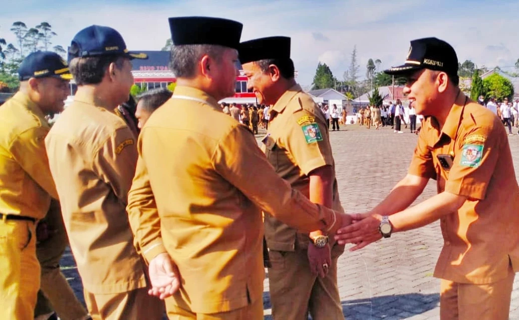 Pasca Cuti Bersama Idul Fitri, ASN Pemkab Simalungun Melaksanakan Apel Gabungan