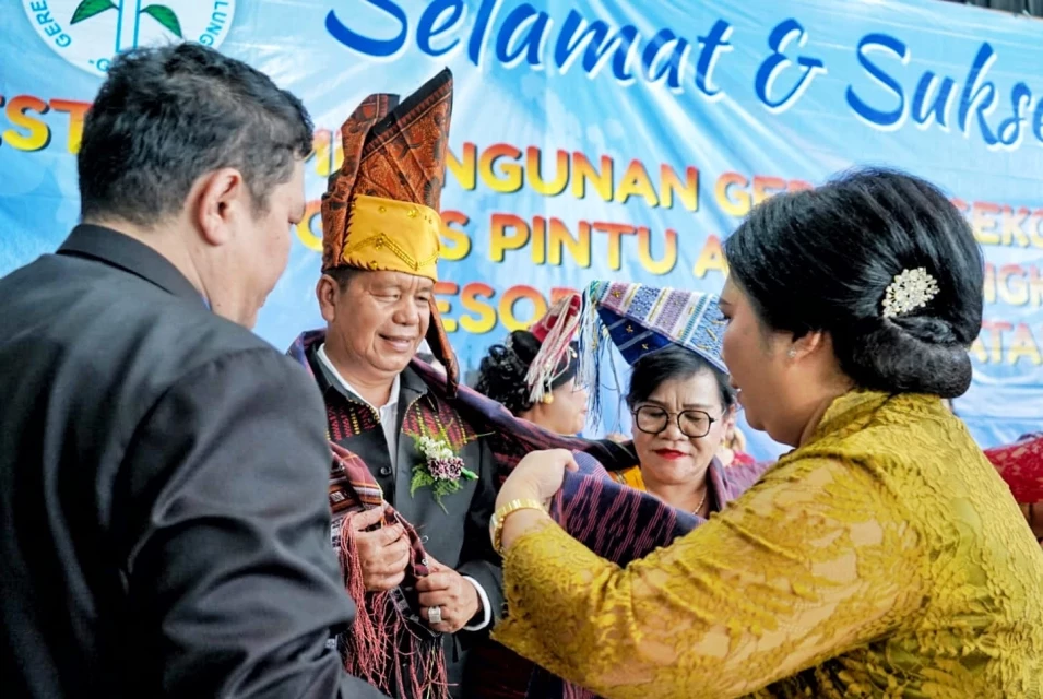 Bupati Simalungun Hadiri Pesta Pembangunan Gedung Sekolah Minggu GKPS Pintu Air Simalingkar Resort Medan Selatan